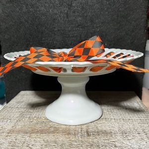 Halloween Ribbon Candy Dish or any season with different ribbons